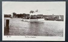 RPPC THE YARE AT REEDHAM NORFOLK BROADS STEAM BOAT SAILING BOATS POSTED 1910