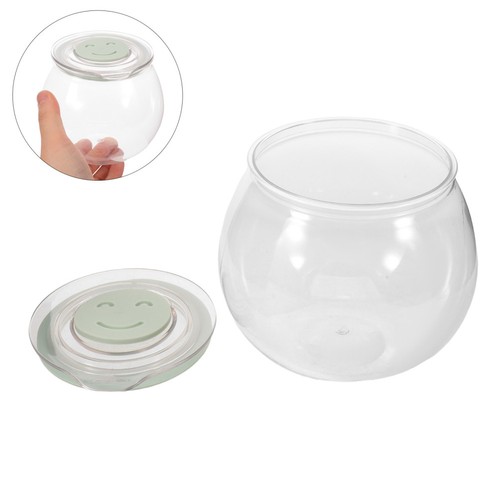 Plastic candy jar with lids - lids,