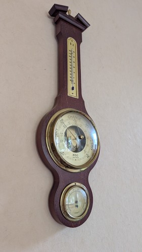 Vintage wooden barometer - vintage,