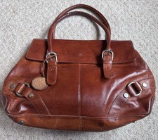 Tony Perotti Green Collection Tan Leather Shoulder Bag