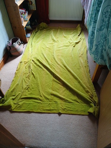 Lime green cotton velvet - lime,