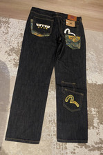 Evisu Mens Denim Jeans - Green