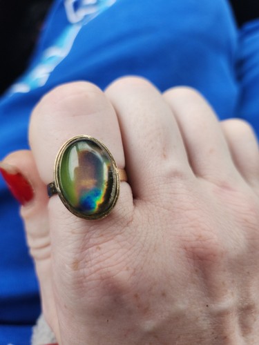 Mood ring size - p-q, 9ct