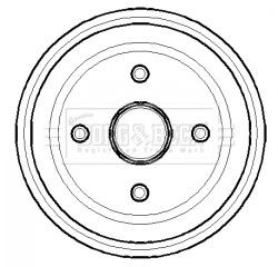 Borg beck x brake drums - &, 2