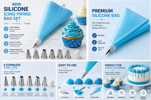 8pcs set silicone kitchen - 8pcs/set,