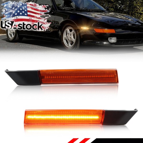 Amber lens led front side - 2x,