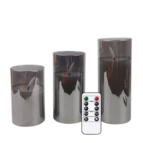 Pack glass candles wax - 3, led