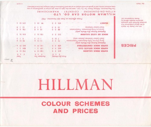 Hillman minx husky - hillman,