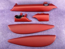 Mini R56 Dash Trim Arm Rest Interior Kit Set 07-12 Glovebox Rooster Red 2752123