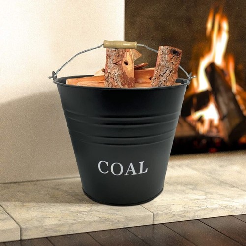 12l metal ash bucket - metal, coal