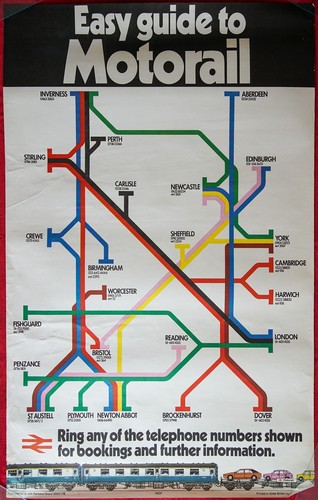 Route diagram map motorail - diagram, uk