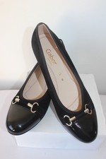 Gabor Classic Slip On Court Shoes Mid Block Heel Black Suede Size 6 New !