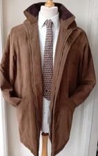 Vintage Brook Taverner Car Coat Brown Lightly Padded  Size L  Mens Mans VGC+