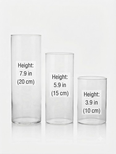 Set clear glass cylinder - set, of