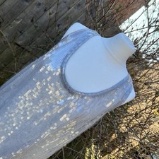 BNWT ZARA Silver Sequin Sheer