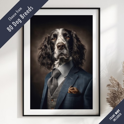 Smartly dressed dog portrait - dressed,