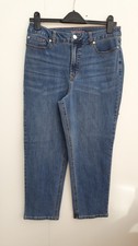 Ruth Langsford Relaxed Cropped Jeans Standard size 12 indigo crop jeans QVC bxb