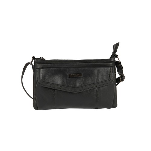 Black leather cross side - leather,