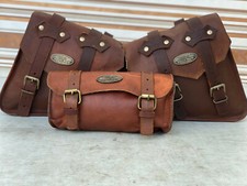 Leather Motorcycle Bag Saddle
