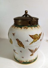 Porcelain Urn Heavy Bronze Lid