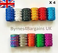 Tyre Valve Dust Caps Schrader Bike Motorbike Alloy X 4 UK Seller FITS ALL CARS