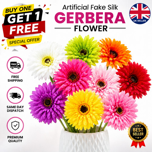 Artificial fake silk - silk, gerbera