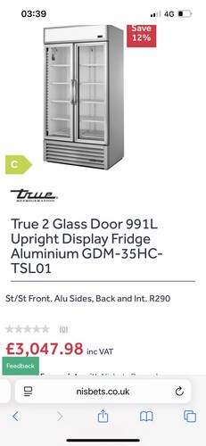 True glass door 991l - true,
