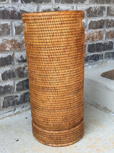 Vintage rattan wicker umbrella - vintage,
