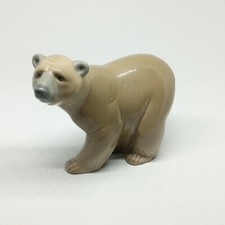 Vintage Lladro Attentive Brown Bear Figurine #1204 c 1980s Hand Made in Spain