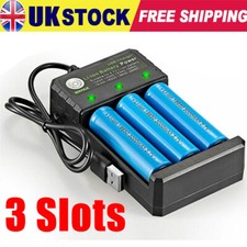 3 Slot Rechargeable 18650
