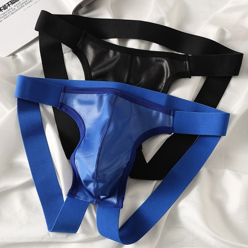 Mens faux leather string - faux, g