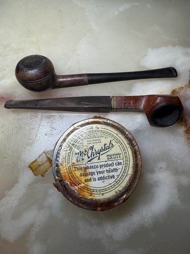Vintage smoking pipe set - vintage,