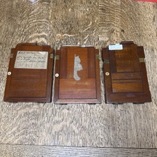 Antique Mahogany Camera Plates