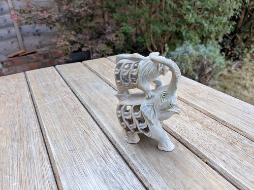 Fretwork hand carved soapstone - hand,