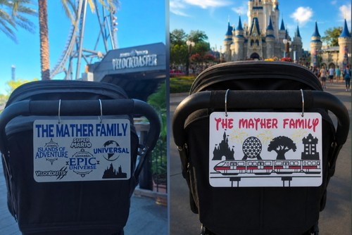 Disney and universal stroller - and,