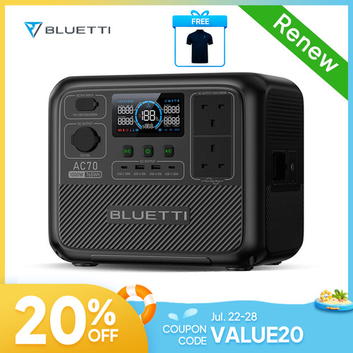 Bluetti ac70 768wh 1000w - ac70,