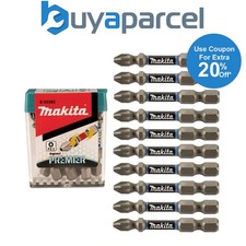 Makita E-03383 50mm POZI PZ2 Impact Premier Torsion Pozi Screwdriver Bits x 10