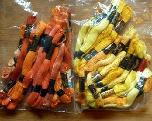 Orange yellow bundle anchor - orange,