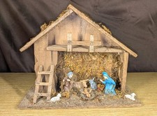 Nativity Set Vintage Wooden