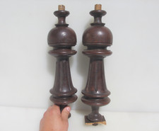 Victorian Turned Wooden Columns Old Legs Wood Baluster Stairs Antique 12.5"H