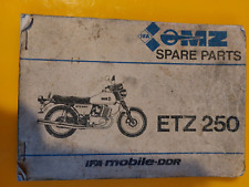 MZ ETZ 250 SPARE PARTS BOOK ( ENGLISH)