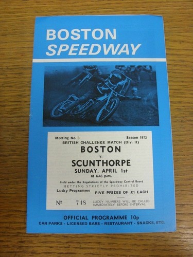 1973 speedway programme - 01/04/1973,