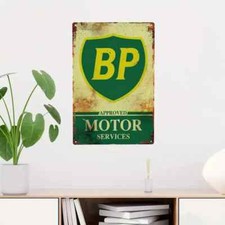BP Motor Services retro metal
