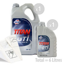 Car Engine Oil Service Kit / Pack 6 LITRES Fuchs TITAN GT1 XTL 5W-40 5W40 6L
