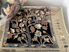 Ehram Kaffe Fassett rareNIGHT TREE incomplete tapestry with wools