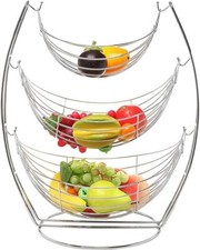 3-Tier Chrome Swinging Fruit