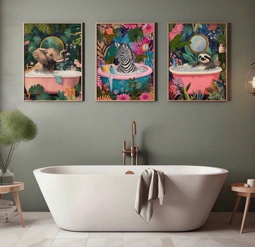 Set animals in bath - of,