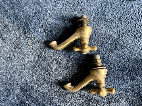 Vintage brass hot - and, cold