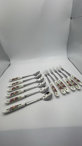 12pc floral tea cutlery - tea,