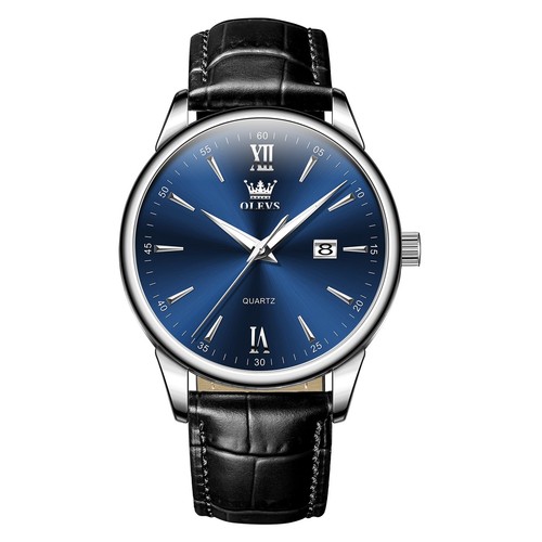 Olevs leather watches for men - watches,